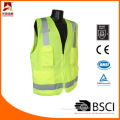 Solid and mesh breathable work safety vest